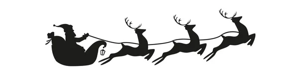 Santas sleigh on white background — Stock Vector