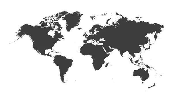 Mapa do mundo detalhado com fronteiras de estados. — Vetor de Stock