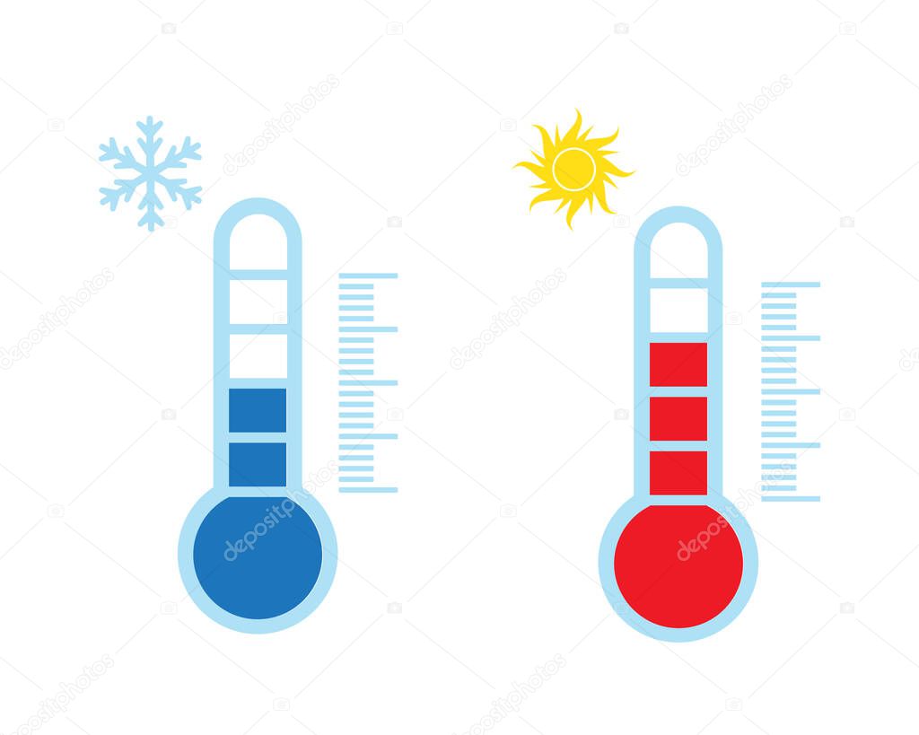 Thermometer Icon on a white back