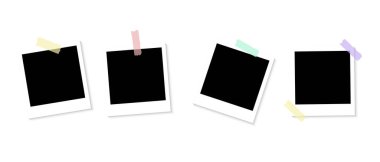 Fotoğraf çerçevesi koleksiyonu. Polaroid fotoğraf çerçevesi seti.