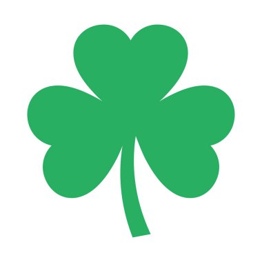 Uygulamalar ve web siteleri için dört yapraklı yonca düz simgesi iyi şanslar