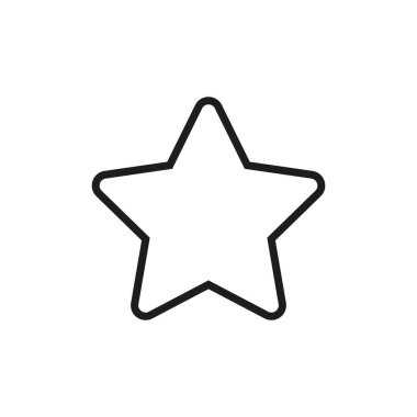 Yıldız vektör simgesi. Yıldız simgeleri izole.