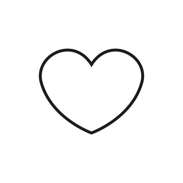 Icono del corazón en el diseño lineal signos vectoriales aislados. — Vector de stock