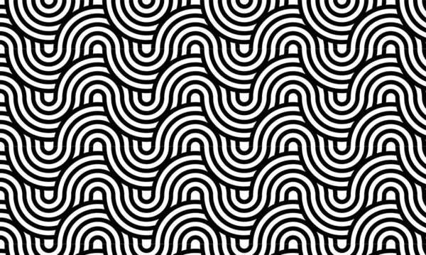 Abstracto simple vector geométrico patrón sin costura con textura de línea negra sobre fondo blanco. — Archivo Imágenes Vectoriales