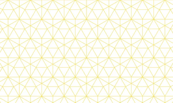Abstract simple geometric vector seamless pattern with gold line texture on white background. — Vector de stock