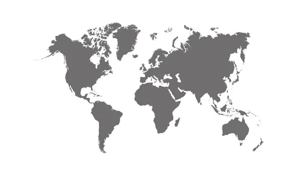 Detaillierte Weltkarte mit Länderabbildungen — Stockvektor