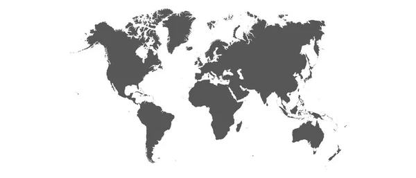 Wereldkaart op witte achtergrond. — Stockvector