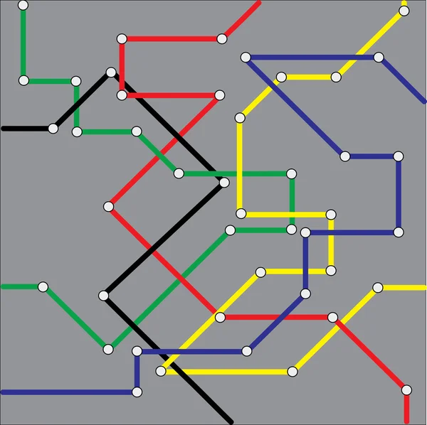 Esquema de metro urbano — Archivo Imágenes Vectoriales