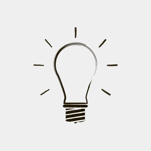 Linear bulb icon — Stock Vector