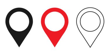 Şeffaf arkaplanda konum pin simgesi