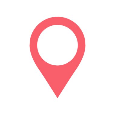 Şeffaf arkaplanda konum pin simgesi