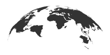 Dünya renkli bir harita çizimi.