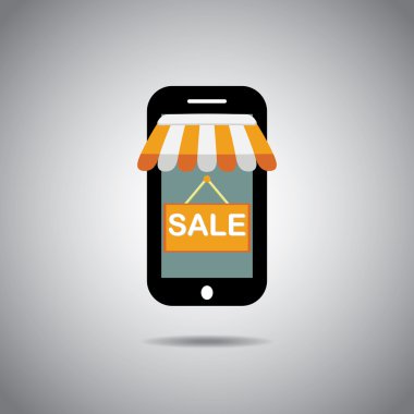 Mobil mağaza konsepti.