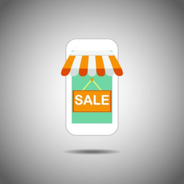 Mobil mağaza konsepti.