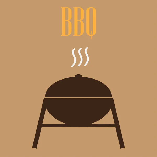 Parrilla de barbacoa icono — Vector de stock