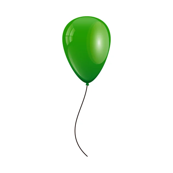 Icona palloncino verde — Vettoriale Stock