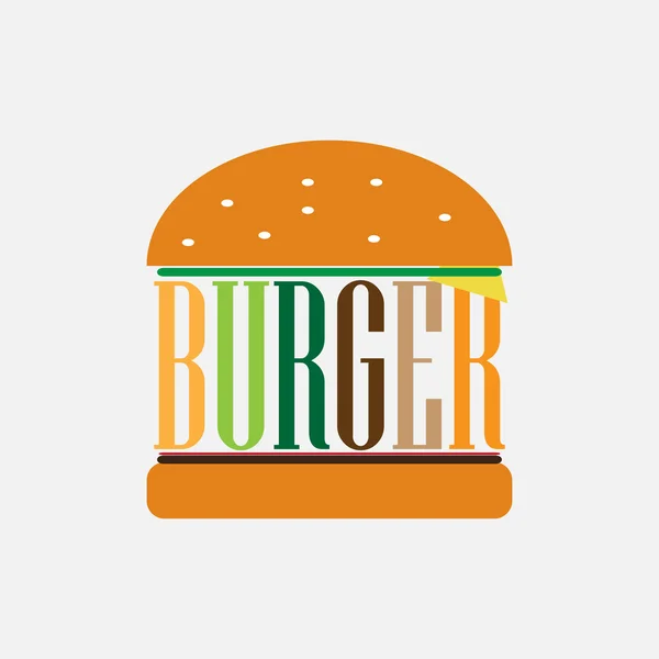 Burger met de tekst binnen een — Stockvector