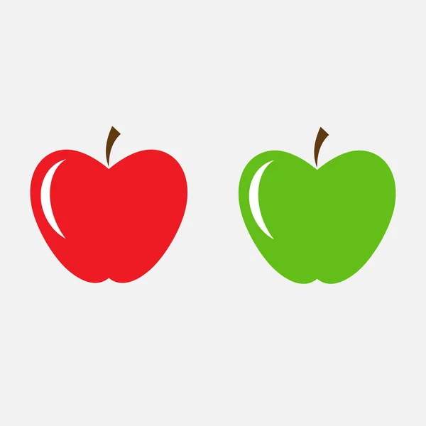 Conjunto de ícones de maçãs — Vetor de Stock