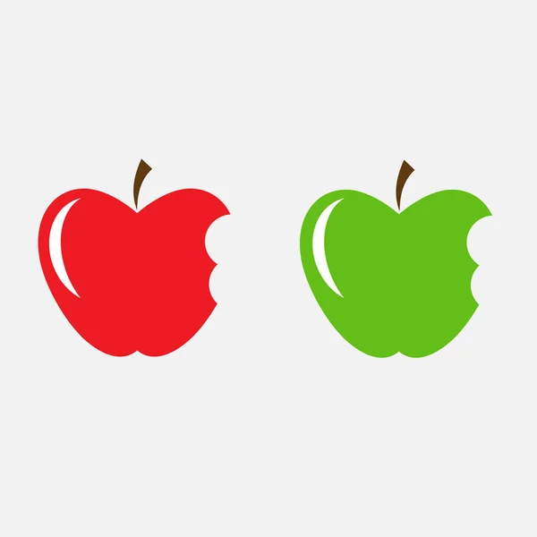 Conjunto de ícones de maçãs — Vetor de Stock