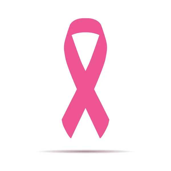 Brustkrebs-Bewusstsein Rosa Schleife — Stockvektor