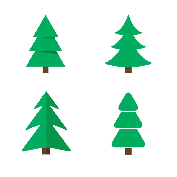 Juego de árbol de Navidad — Vector de stock