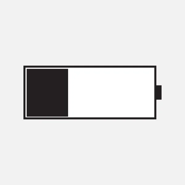 Batterijpictogram op grijs — Stockvector