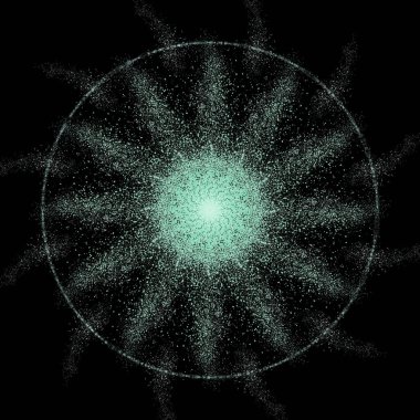 Çemberde donmuş güneş mandala