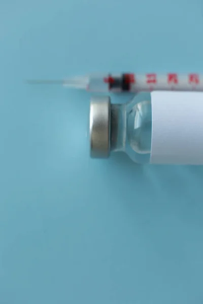 Covid Coronavirus Vaccine Syringe Concept Image — стокове фото