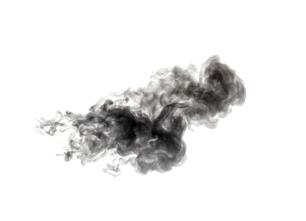 Abstract black smoke on white background — Stock Photo, Image