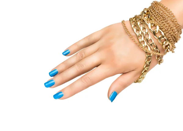 Piękna kobieta paznokcie z ładne stylowe manicure — Zdjęcie stockowe