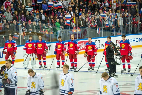 Moskou - 30 April 2016: De spelers Russische nationale ploeg en — Stockfoto