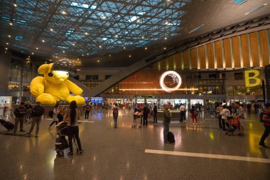 Doha, Katar - 9 Haziran 2016: İç Hamad uluslararası Airp