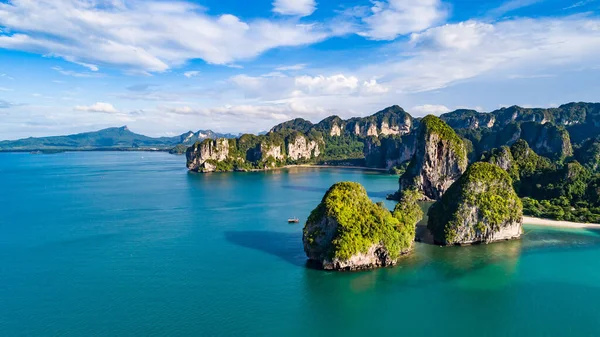 Railay Beach Thailand Krabi Province Aerial View Tropical Railay Pranang — Stock Photo, Image