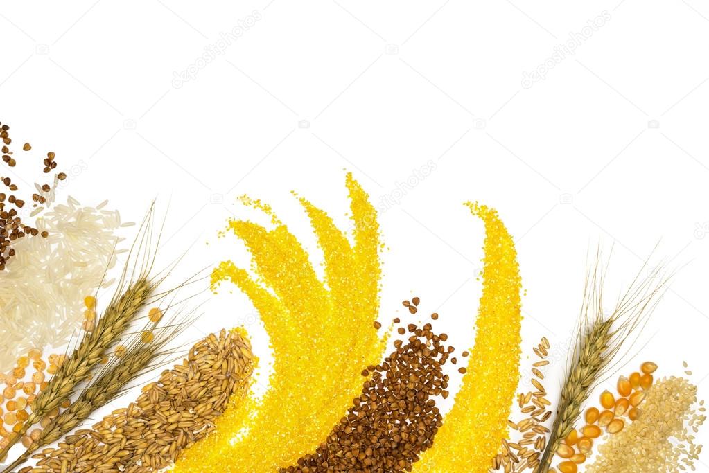 Cereals - maize ,wheat, buckwheat, millet, rye, rice and peas
