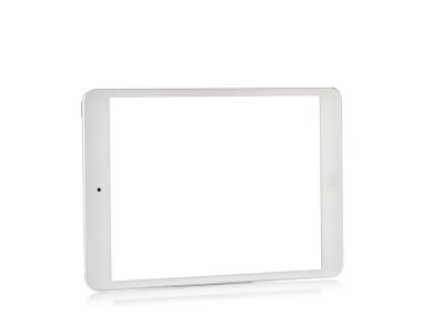Moskova, Rusya - 12 Nisan 2014: Bir marka ipad mini fotoğraf. iPad mini. bir tablet Apple Inc tarafından geliştirilmiştir.