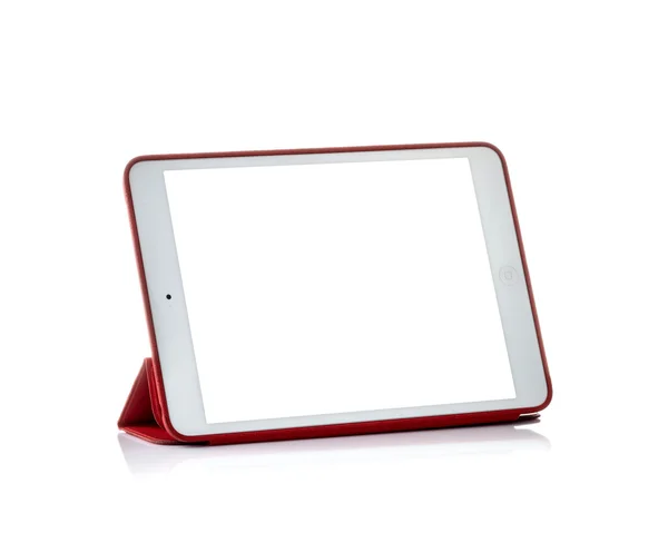 Moscow, Rusland - 12 April 2014: Foto van een merk ipad mini. iPad mini. een tablet is ontwikkeld door Apple Inc. — Stockfoto