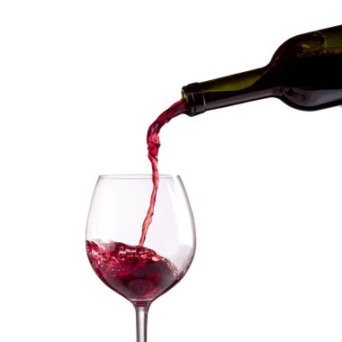 kırmızı şarap şarap cam içine dökülür varlık