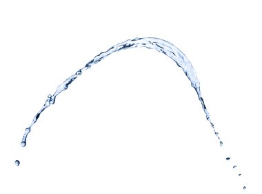 Beyaz arka plan üzerinde su sıçrama