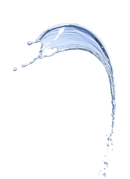 Blue water splash isolated on white — Stock Photo, Image