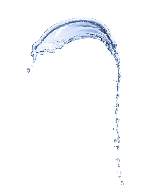 Blue water splash isolated on white — Stock Photo, Image