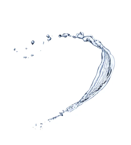 Blue water splash isolated on white — Stock Photo, Image