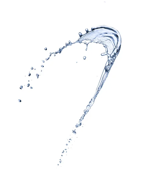 Blue water splash isolated on white — Stock Photo, Image