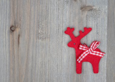 ahşap zemin üzerinde Noel reindeer