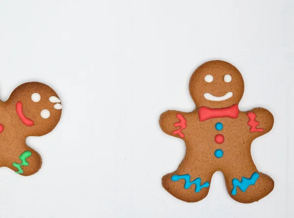 Gingerbread cookies on the white background — Stock Photo, Image