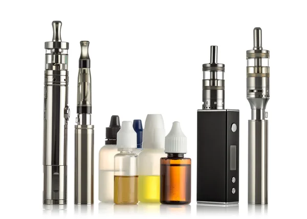 Electronic cigarettes collection isolated on white — Stock Photo, Image