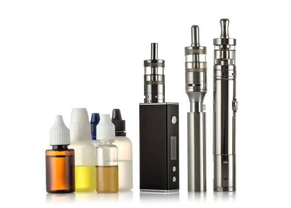 Electronic cigarettes collection isolated on white — Stock Photo, Image