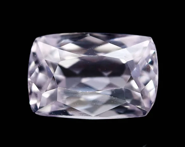 Kunzite Naturale Sfondo Nero — Foto Stock