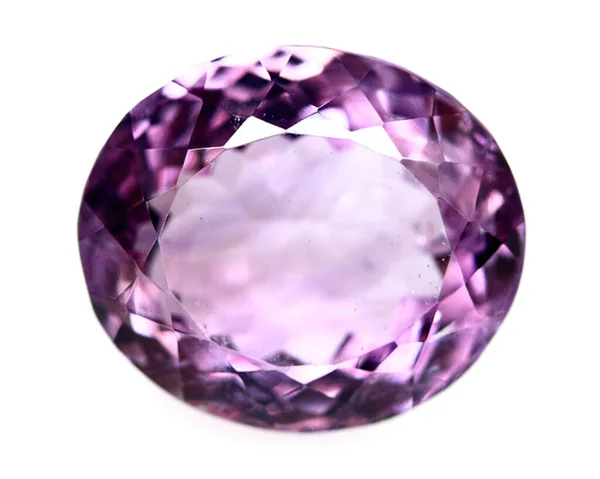 Natürlicher Amethyst Auf Weißem Hintergrund — Stockfoto