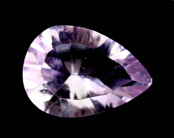 Natural Amethyst Black Background — Stock Photo, Image