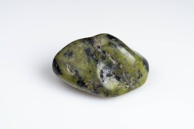 Beyaz arka planda doğal yeşil yılan.